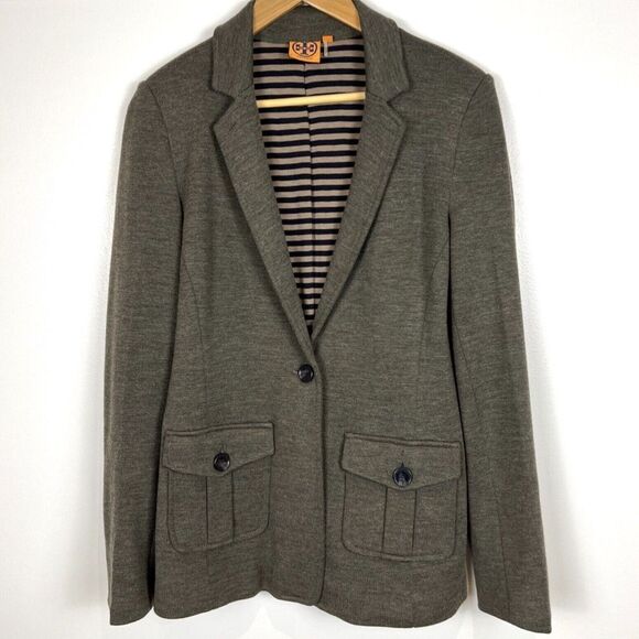 Tory Burch wool blend brown blazer - Picture 1 of 9